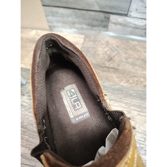 ARIAT Real Ostrich Performance Slip Ons Roper Shoes Cognac Womens US Size 8B - Picture 11 of 13